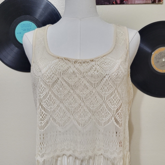 Forever 21 | Y2K Sheer Knit Fringe Tank - Picture 2 of 5